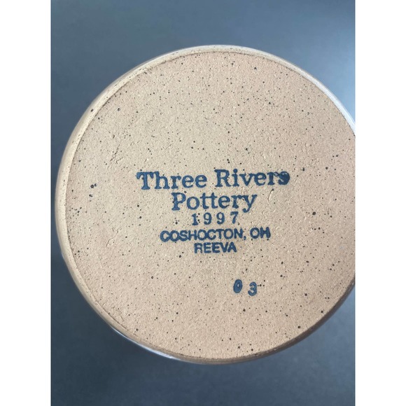 Snowman Ceramic Basket THREE RIVERS‎ POTTERY - Picture 9 of 10